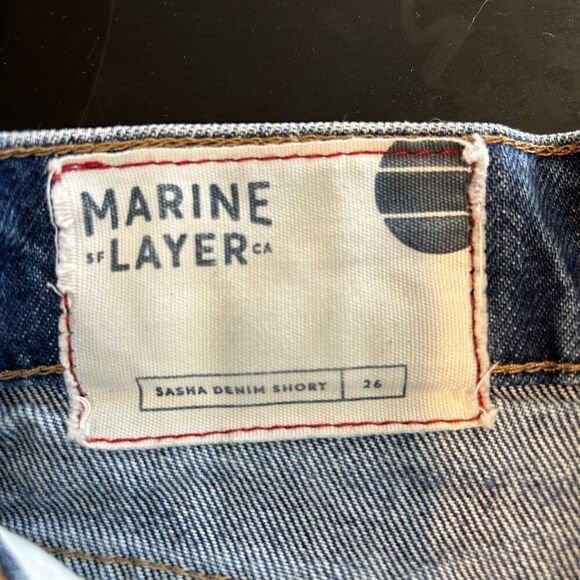 Marine Layer‎ Sasha Denim cutoff Jean Short women’s size 26 - Picture 6 of 11